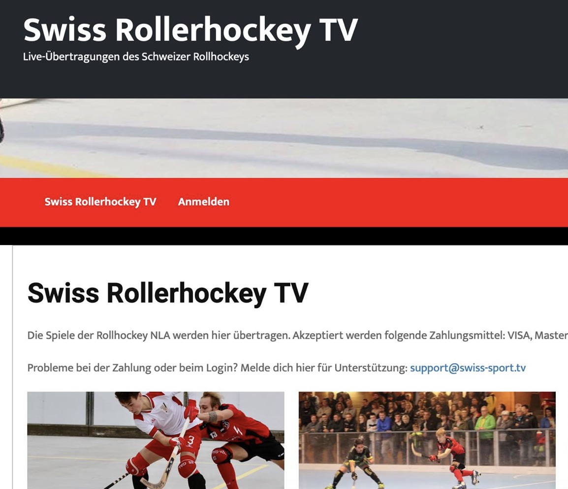Schweizer Rollhockey im LIVE-TV RH-News Rollhockey